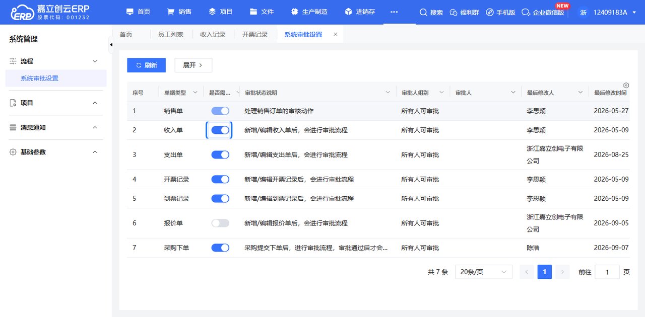 审批流程设置截图